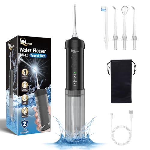 Soins des dents simplifiés contre la plaque avec mini hydropulseur portable