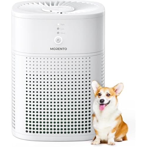 MORENTO Luftreiniger für Schlafzimmer mit Aromatherapie, HEPA Luftfilter, Ein Luftreiniger, der Staub, Pollen, Tierhaare und Rauch verhindern kann, Air Purifier 24dB mit Schlafmodus 3Mode 1
