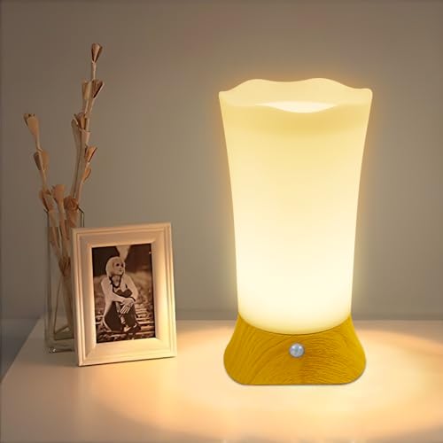 DEEPLITE Battery Operated Night Table Lamp for Bathroom, Bedroom, Hallway