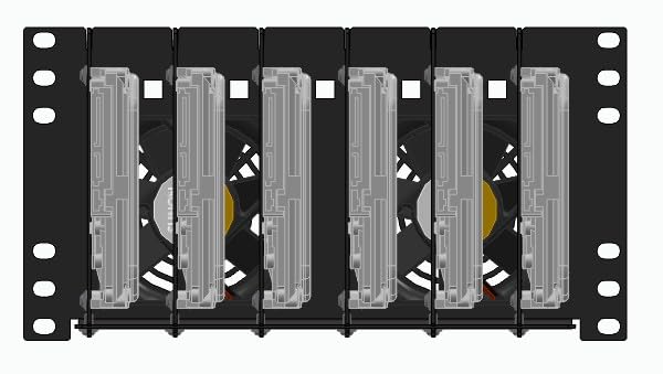 Rack 10 pouces HDD 2U pour 3 disques 3.5 et 4 SSD 2.5 en acier robuste - 4