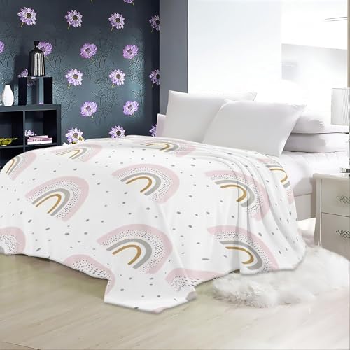 Couverture polaire arc géométrique 130x150cm douce pour lit et canapé - 6