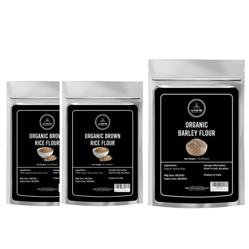 Naturevibe Botanicals Brown Rice Flour 4Lbs And Barley Flour 1Lb | Flours Combo #TOP6