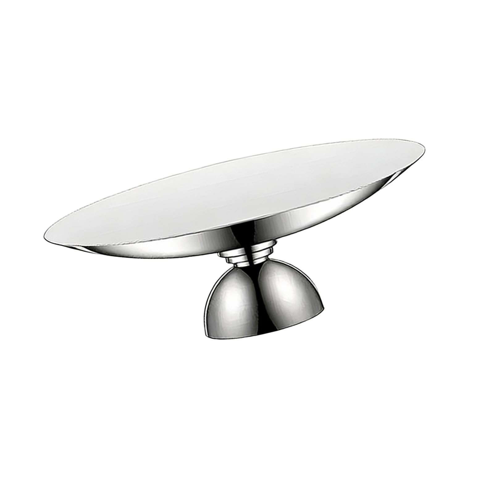 JAMNGHB Stainless Steel Fruit Tray Stand with Pedestal Base, Round Dessert Serving Plate for Tabletop and Fruit Display Dessert Plate Platter Pastry Holder Candy Tea Tray Appetizer Display Serving