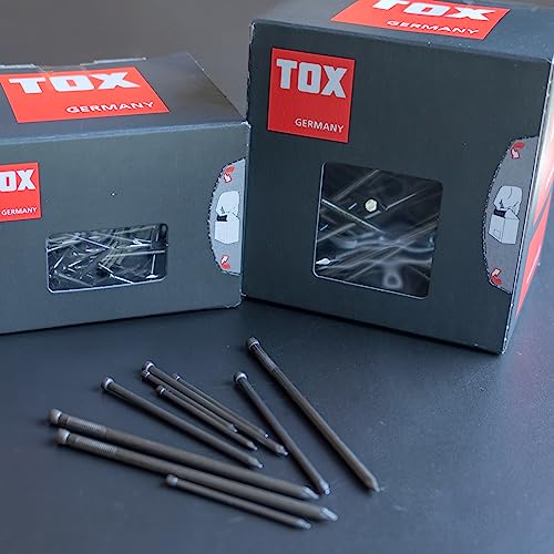 TOX Drahtstifte Nails 1,6x30 mm mit Stauchkopf für beinahe unsichtbare Befestigungen in Holz, universelle Einsatzmöglichkeit im Innen- und Außenbereich, blanker Stahl, 400 g im Karton, 063100202