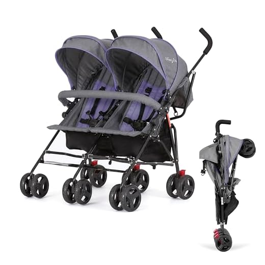 Compact Twin Umbrella Stroller for Travel