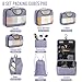 Veken 8 Set Packing Cubes for Travel Essentials, Suitcase Organizer Bags in 4 Sizes, Carry-On Luggage Accessories with Large Laundry & Hanging Toiletry Bag, Must-Have for Airplane, Road Trip & Camping
