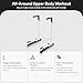 BalanceFrom Steel Frame Multi Functional Home Gym Exercise Fitness Dip Stand Station with Adjustable Height, 500 Pound Capacity, White