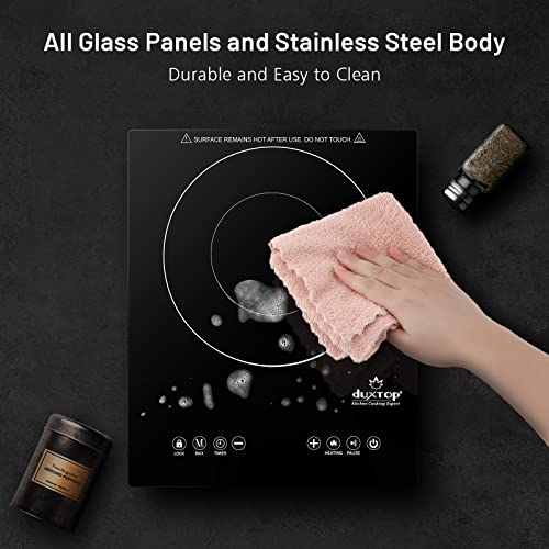 Duxtop 1600W Single Burner Electric Cooktop, Electric Hot Plate For Cooking, Electric Stove With Sensor Touch Control, Portable Infrared Burner With Timer And Safety Lock, E200Air/ 9500Stir #TOP4