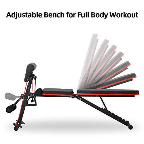 Gymbong Adjustable Weight Bench,Incline Decline Weight Lifting Equipment Workout Bench,Foldable Workout Bench for Home Gym