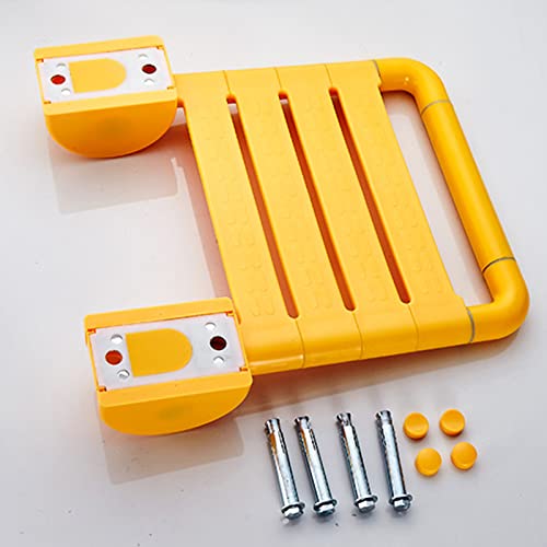Ddtp Bath Stools,Wall Mounted Shower Stool, Folding Shower Seat Bench, Drop-Leaf Bathroom Shower Chair,Space-Saving Bath Bench For Bathing/Yellow #TOP18