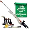 My4Sons Adjustable Telescoping Wand Compatible with Any Backpack Sprayer with 1/4 Hose - Pressure Washer Extension Wand - Pump Spray Attachment - Power Washer Parts and Accessories for High Cleaning