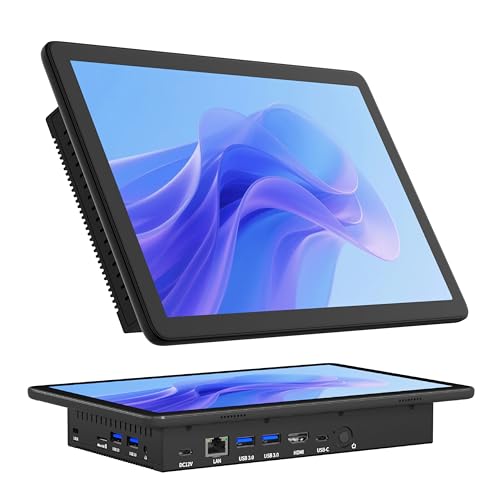 Pinxnova Industrial Touchscreen Panel PC, 11.6 Inch, Windows 11, N5100 CPU, 8GB RAM, Dual RS232, Dual HDMI 4K, WiFi 6 BT 5.2, for HMI, Factory, Kiosk, POS