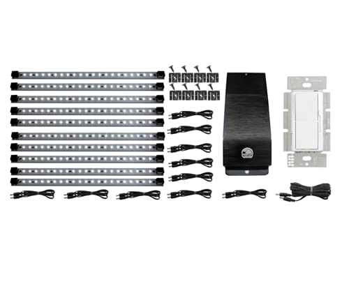 Inspired LED 12V LED Hardwire Kitchen Light Kit | 10 Panels | Dimmable LED System Included | Cool White 6000K | Pro Series Panels 40W Magnitude Electronic Dimmable Transformer Wall Dimmer by Inspired LED - Used condition - US$38.26