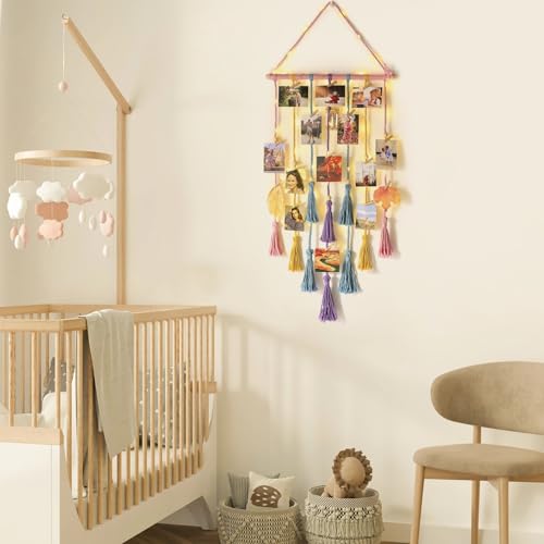 Vitrina de recuerdos en madera y algodón con luces LED decorativas 2
