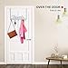 Azmoncy Over The Door Hooks, Towel Hook Towel Holder Over Door Towel Hanger Door Hanger with 5 Coat Hooks Towel Rack for Bathroom Bedroom Kitchen, Chrome