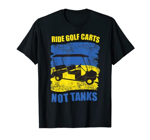 Carritos de golf no tanques apoyo Ucrania Golf Peace Lovers Camiseta