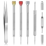 JOREST Watch Screwdriver Set for Glasses & Clock Repair, Small Screwdrivers Flathead Phillips Hex, Watchmaker Tool for Watch Back Removal & Watch Strap Link Removal & Watch Battery Replacement