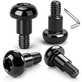 YIBEICO Replacement Short M6 Step Bolt for Blackstone Griddle, Steel Hardware Screw for Side Shelf and Accessory Mounting, Compatible with Gas Griddles (4)
