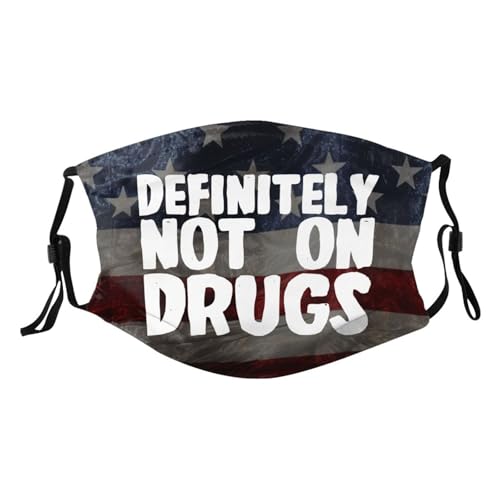 Definitely Not On Drugs Face Mask Reusable Adjustable Balaclava Dust Washable For Adult6