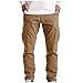 Seringlings Pantaloni cargo da uomo, leggeri, ad asciugatura rapida, impermeabili, funzionali, estivi, alla moda, ad asciugatura rapida, per lo sport, per il tempo libero, cachi, XXXXL