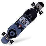 longboard 40 x 10 🏃VENTAJAS PRINCIPALES: 1. Resistente tablero de madera de arce de 7 capas de grado A que soporta la presión y la resistencia al impacto 2. Partículas de esmeril antideslizantes de alta densidad, jugables y controlables 3. El anillo de choque de PU de alta elasticidad se desliza y cambia de dirección más cómodamente 4. Silencioso de acero cromado de alta velocidad teniendo poco ruido y suave