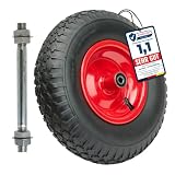 Garronda 4.00-6 Schubkarrenrad Luftreifen Schwarz-Rot GD-0163