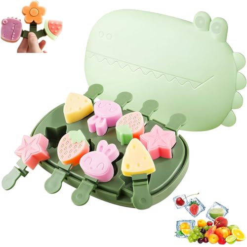 ARTGUTS Eisformen Eis am Stiel Silikon, Kreative Dinosaurier Formen, BPA frei, Einfach zu reinigen, für Saft und Joghurt, Perfekt für Kindergeburtstage, Familienfeste DIY Eisliebhaber ARTGUTS Eisformen Eis am Stiel Silikon, Kreative Dinosaurier Formen, BPA frei, Einfach zu reinigen, für Saft und Joghurt, Perfekt für Kindergeburtstage, Familienfeste DIY Eisliebhaber