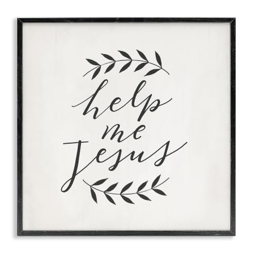 Simple Foliage Farmhouse Prayer, 24 x 24 Inch Framed Giclée Print