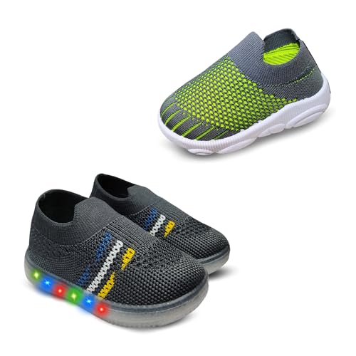 Image of Kids Trending Slip-On Shoes Combo, Pack of 2 (Light Shoe + Musical Shoe)