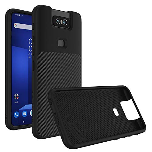 RhinoShield Case Compatible with ASUS [Zenfone 6] | SolidSuit - Shock Absorbent Slim Design Protective Cover [3.5M   11ft Drop Protection] - Carbon Fiber Texture
