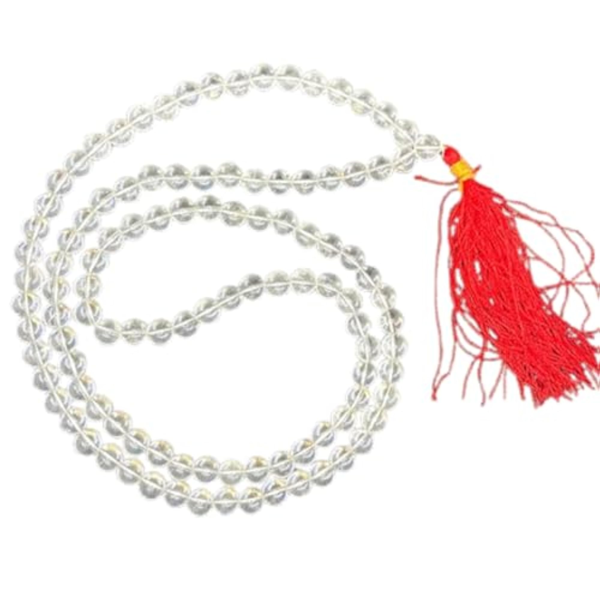 Natural Himalayan Clear Quartz 6MM Beaded Handmade Prayer Mala