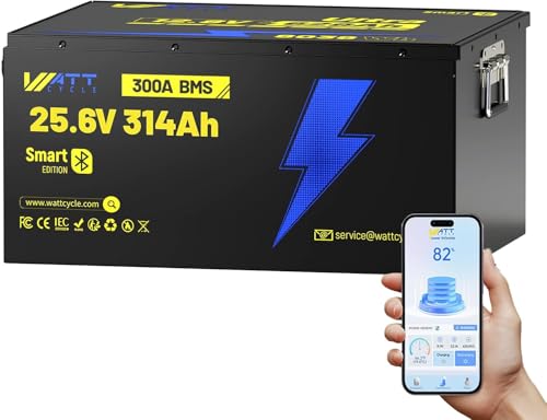 Image of Wattcycle 24V 314Ah LiFePO4 Battery 300A BMS Bluetooth 6000+ Cycles