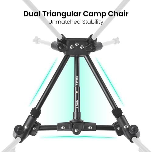 MISSION MOUNTAIN Cadeira de acampamento portátil UltraPort, cadeira dobrável leve, cadeira de mochil