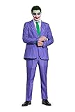 Suitmeister Men's Costume - The Joker DC Character Slim Fit Suit - Purple