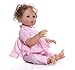 WEHQ 48Cm Premie Baby Size Realistic Reborn Bebe Cuerpo Completo Suave Silicona Bebé De Peluche Anatómicamente Correcto Juguete De Baño En Vestido Rosa para Niños De 3 Años O