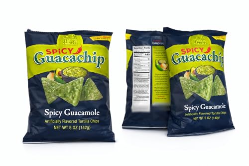 Spicy Guacachip Guacamole Flavored Tortilla Chips 5 Fl oz. (Pack