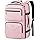 Taygeer 18 x 14 x 8 Inches Personal Item Bag, Travel Personal Item Bag with Water Bottle Pocket & Shoe Pouch, TSA Approved Under Seat Carry on Backpack Fits 15.6 inch Laptop for Women Airplanes, Pink
