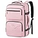 Taygeer 18 x 14 x 8 Inches Personal Item Bag, Travel Personal Item Bag with Water Bottle Pocket & Shoe Pouch, TSA Approved Under Seat Carry on Backpack Fits 15.6 inch Laptop for Women Airplanes, Pink