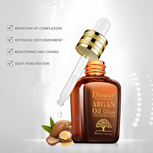 Disaar Beauty Argan Oil Facial Serum Hyaluronic Acid Repairing Anti-Aging Anti-Wrinkle Anti Freckle 55Ml/1.94Fl.Oz thumb #2