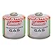 Produktbild 2 Stück Coleman C300 Performance Gaskartusche mit Gewinde mit 240 g Gas (Mix Butan/Propan) alle Produkte von Coleman mit Schraube