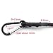 2pcs 48x1/3 Inch Bungee Cord with Hook Heavy Duty Straps 2 Climbing Hooks Strong Elastic Rope Shock Cord Tie Down Set Black