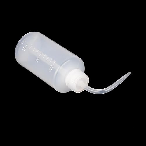 Miniatura 5 de stonylab Botella de lavado químico, paquete de 2 botellas de plástico para lavado de laboratorio de seguridad, LDPE con boca estrecha, 8.5 fl oz (8