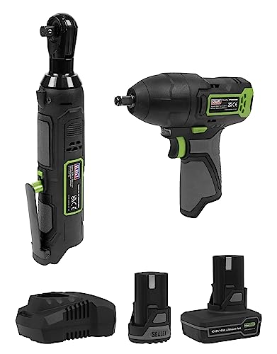 Sealey 2 x 10.8V SV10.8 Series Impact Wrench & Ratchet Wrench Kit - CP108VCOMBO6