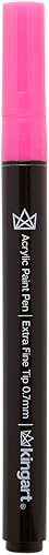 Miniatura 6 de KINGART 453-6C PRO - Bolígrafos de pintura neón extrafinos, punta de 0.028 in, 6 colores de pintura acrílica neón, de bajo olor, de secado rápido