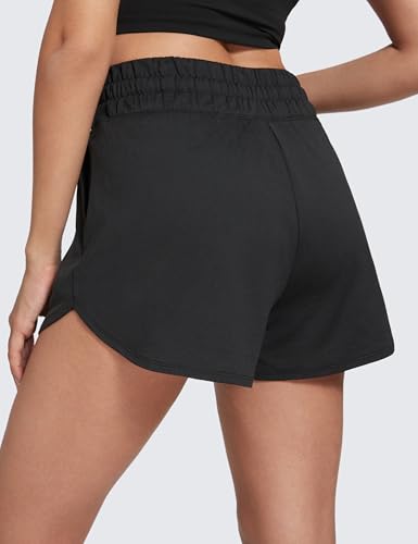 CRZ YOGA Cloud Jersey Sweat Shorts Women 3” High Waisted Dolphin for Casual Athletic Lounge with Pockets2