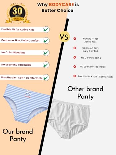 Image of Kids Girls Panty Ultrasoft Underwear 100% Cotton Soft Comfortable | SKin Friendly | Innerwear Pack Of 6-Assorted (Color & Print May Vary)