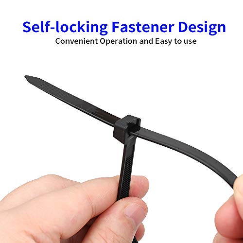 Image of 200 Pack Bulk KOOWIN Small 4 inch Nylon Plastic Cable Zip Ties Wire Wraps Black