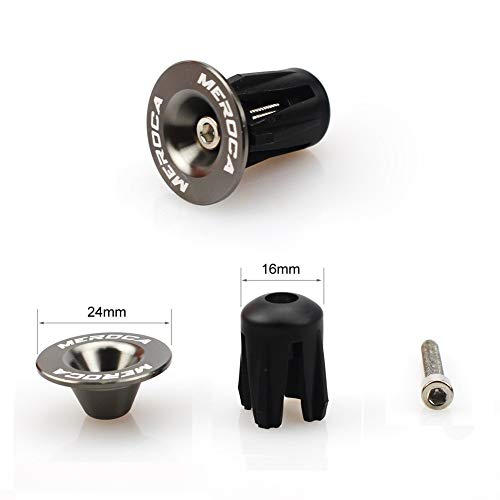 Wakaka 2 Pack Aluminum Mtb Road Bike Handlebar End Plugs Bar End Caps For Mtb, Road Bike And Folding Bike (Titanium) #TOP1