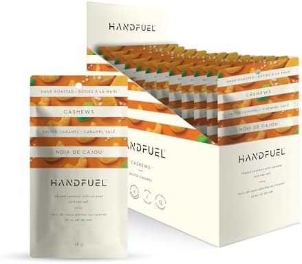 Handfuel Salted Caramel Cashews, Hand Roasted Salted Cashews, 4g ...
