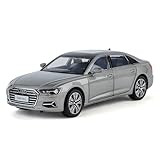Haochi 1:24 Officially Licensed Audi A6L Alloy Diecast Model Car - Opening Doors, Lights & Sounds with Horn, Pull Back Action, Shock Absorption, Steering & Foldable Side Mirrors (Golden)